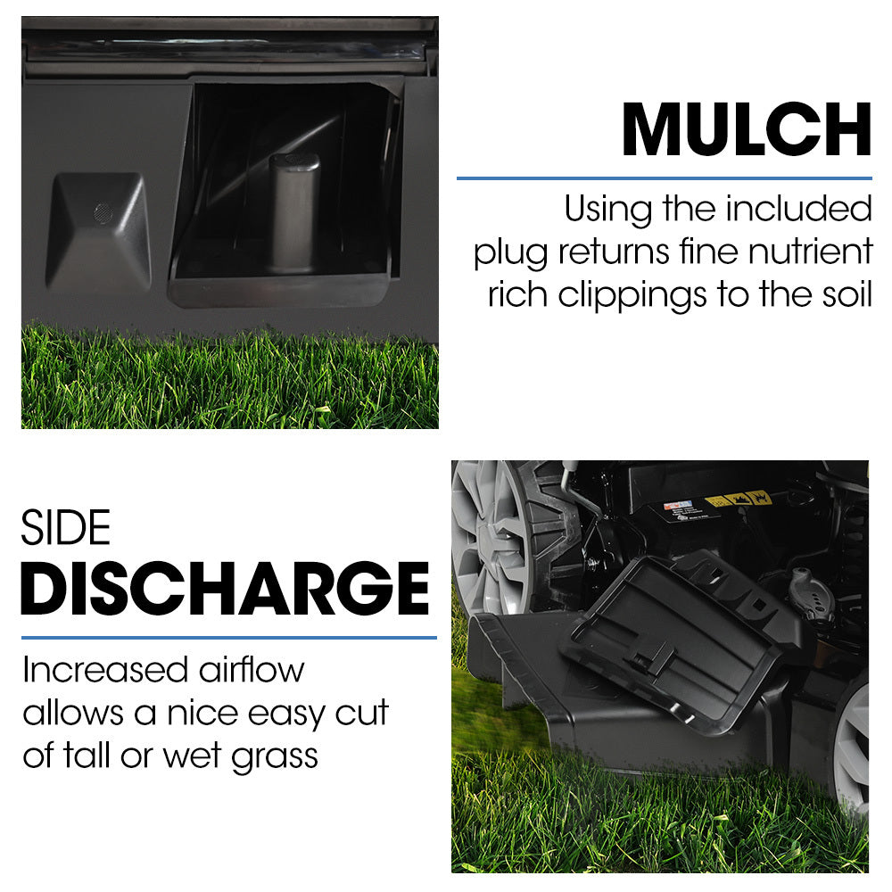 POWERBLADE 20" 200cc Self-Propelled Lawn Mower, Electric Start, 7 Height, Steel Deck, Deck Wash Port, OHV V219-MOWSPRPB20EA