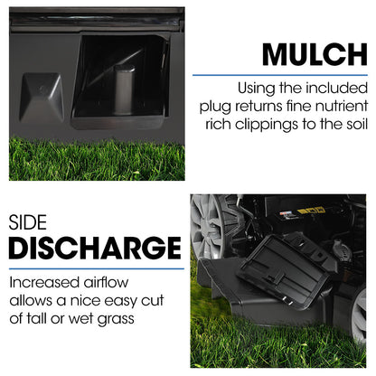 POWERBLADE 20" 200cc Self-Propelled Lawn Mower, Electric Start, 7 Height, Steel Deck, Deck Wash Port, OHV V219-MOWSPRPB20EA