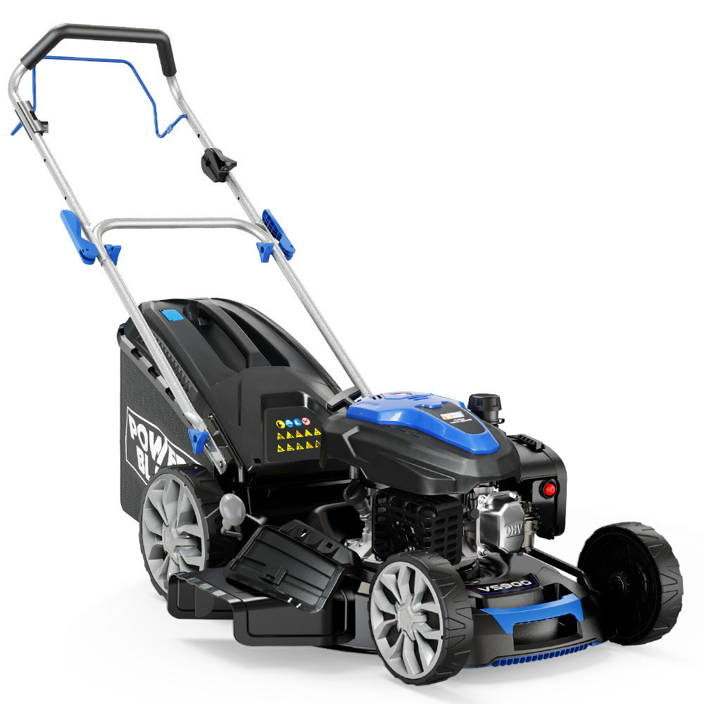 PowerBlade 20" 200cc Self-Propelled Lawn Mower, 7 Height, Steel Deck, Deck Wash Port, OHV 4-Stroke Petrol - V219-MOWSPRPB20SA
