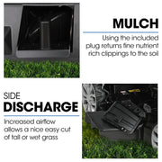 PowerBlade 20" 200cc Self-Propelled Lawn Mower, 7 Height, Steel Deck, Deck Wash Port, OHV 4-Stroke Petrol - V219-MOWSPRPB20SA