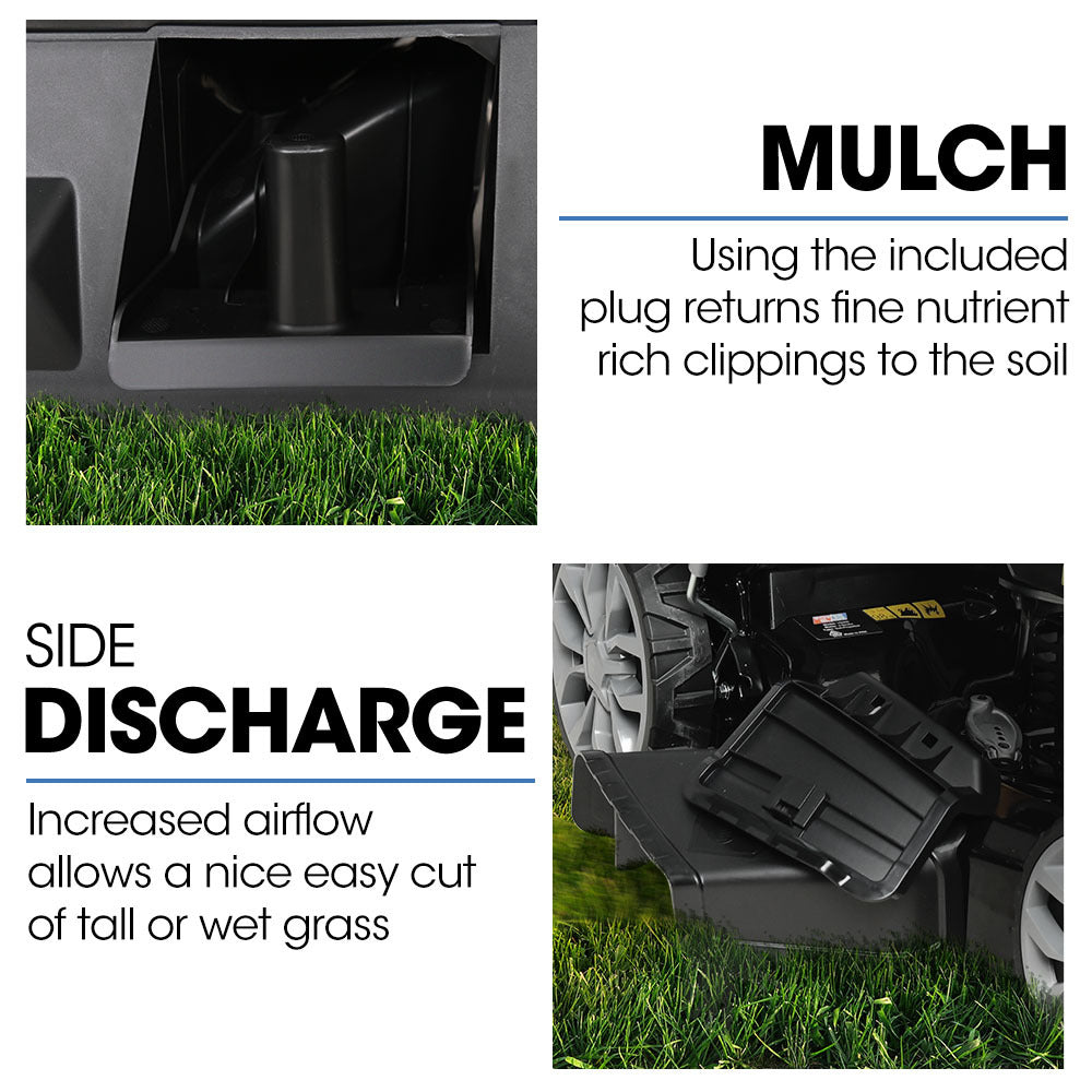 PowerBlade 20" 200cc Self-Propelled Lawn Mower, 7 Height, Steel Deck, Deck Wash Port, OHV 4-Stroke Petrol - V219-MOWSPRPB20SA