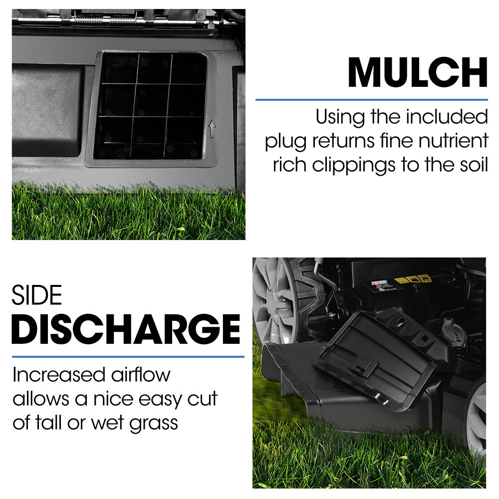PowerBlade 22" 224cc Self-Propelled Lawn Mower, Electric Start, 7 Height, Steel Deck, Deck Wash Port, OHV V219-MOWSPRPB22EA