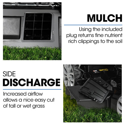 PowerBlade 22" 224cc Self-Propelled Lawn Mower, Electric Start, 7 Height, Steel Deck, Deck Wash Port, OHV V219-MOWSPRPB22EA