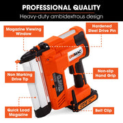 UNIMAC CLS400 20-50mm 16ga Finishing Nail Gun, Cordless 20V Lithium Nailer Kit V219-NALCLSUMCA4C0