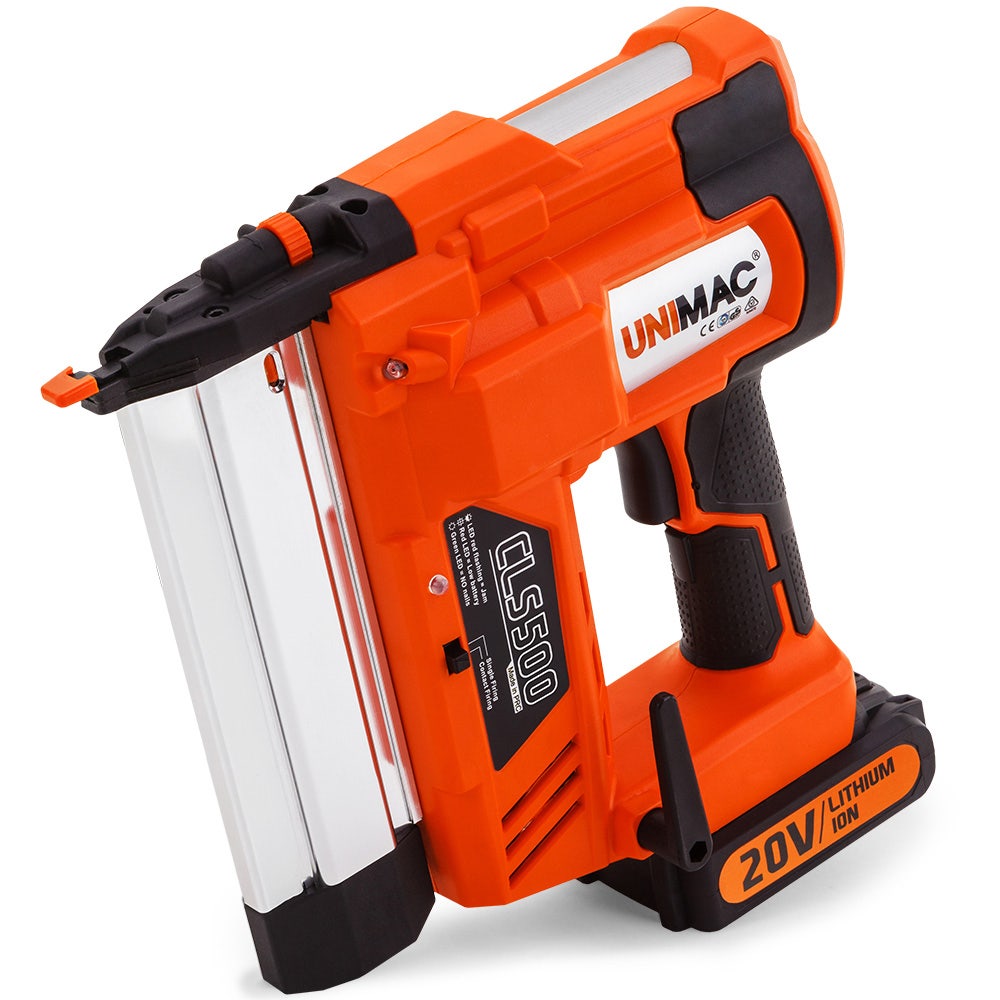 UNIMAC CLS500 15-50mm 18ga 2-in-1 Stapler/Brad Nail Gun, Cordless 20V Lithium Nailer V219-NALCLSUMCA5C0