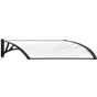 SHADE SHIELD 1x1m Aluminium Exterior Awning, Black DIY External UV Rain Protection Clear Polycarbonate Canopy V219-OAWFIXSS11CA