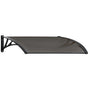 SHADE SHIELD 1x1m Aluminium Exterior Awning, Black DIY External UV Rain Protection Grey Tinted Polycarbonate V219-OAWFIXSS11GA