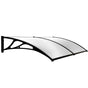 SHADE SHIELD 2x1m Aluminium Exterior Awning, Black DIY External UV Rain Protection Clear Polycarbonate Canopy V219-OAWFIXSS21CA