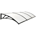 SHADE SHIELD 3x1m Aluminium Exterior Awning, Black DIY External UV Rain Protection Clear Polycarbonate Canopy V219-OAWFIXSS31CA