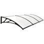 SHADE SHIELD 3x1m Aluminium Exterior Awning, Black DIY External UV Rain Protection Clear Polycarbonate Canopy V219-OAWFIXSS31CA