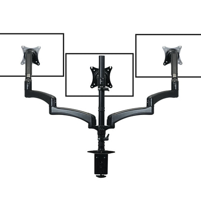 FORTIA Triple Computer Monitor Mount Stand for Desk with 3 Adjustable Arm Holder for 15 to 32 inch Displays V219-OFFCMSFO3X1A