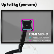 FORTIA Triple Computer Monitor Mount Stand for Desk with 3 Adjustable Arm Holder for 15 to 32 inch Displays V219-OFFCMSFO3X1A
