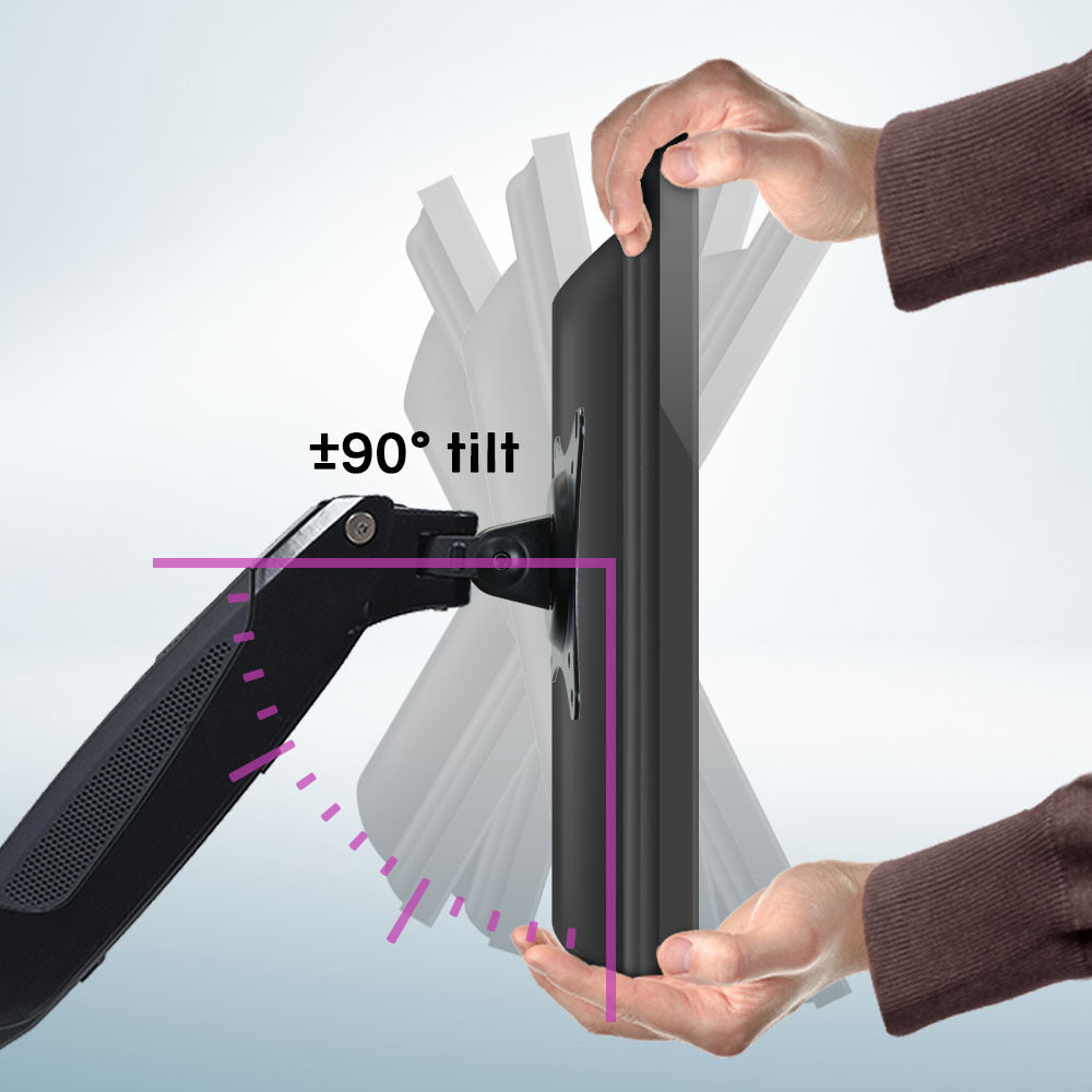 FORTIA Triple Computer Monitor Mount Stand for Desk with 3 Adjustable Arm Holder for 15 to 32 inch Displays V219-OFFCMSFO3X1A