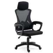 FORTIA Ergonomic Office Desk Chair, Height Adjustable Lumbar Support, Mesh Fabric, Headrest, Black V219-OFFOCRFOE1KA
