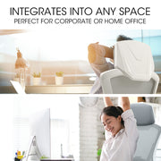 FORTIA Ergonomic Mesh Office Chair Computer Seat with Headrest Adjustable Recline, White/Grey V219-OFFOCRFOE1WA