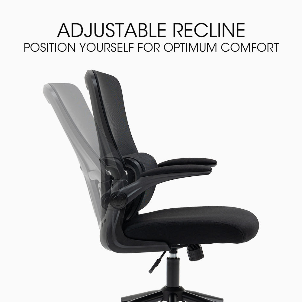 FORTIA Ergonomic Mesh Office Chair Computer Seat Adjustable Recline, Black V219-OFFOCRFOE2NKA