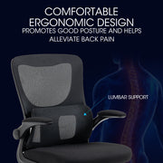 FORTIA Ergonomic Mesh Office Chair Computer Seat Adjustable Recline, Black V219-OFFOCRFOE2NKA