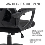 FORTIA Ergonomic Mesh Office Chair Computer Seat Adjustable Recline, Black V219-OFFOCRFOE2NKA