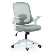 Fortia Ergonomic Office Desk Chair, Coolmesh Fabric, Adjustable Recline, Grey Mesh/White Frame V219-OFFOCRFOE5GA