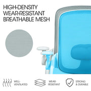 Fortia Ergonomic Office Desk Chair, Coolmesh Fabric, Adjustable Recline, Grey Mesh/White Frame V219-OFFOCRFOE5GA