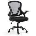 FORTIA Ergonomic Office Desk Chair, Coolmesh Fabric, Adjustable Recline, Black Mesh/Black Frame V219-OFFOCRFOE5KA