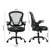 FORTIA Ergonomic Office Desk Chair, Coolmesh Fabric, Adjustable Recline, Black Mesh/Black Frame V219-OFFOCRFOE5KA