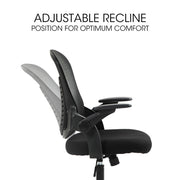 FORTIA Ergonomic Office Desk Chair, Coolmesh Fabric, Adjustable Recline, Black Mesh/Black Frame V219-OFFOCRFOE5KA
