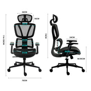 Fortia Ergonomic Office Desk Chair, Coolmesh Fabric, Adjustable Lumbar Support, Headrest, Armrest and V219-OFFOCRFOE6KA