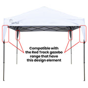 RED TRACK 3x Side Walls for 3x3m Gazebo, White V219-OTDGZAGK33WA