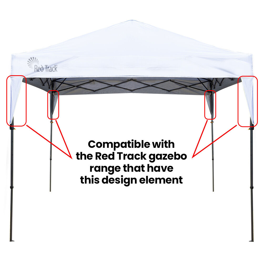 RED TRACK 3x Side Walls for 3x3m Gazebo, White V219-OTDGZAGK33WA