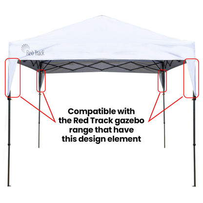 RED TRACK 3x Side Walls for 3x3m Gazebo, White V219-OTDGZAGK33WA