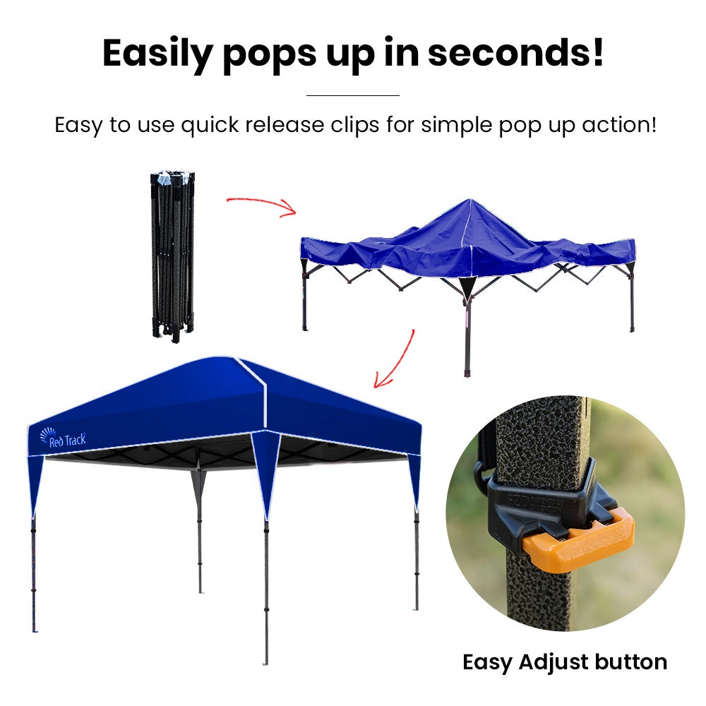 RED TRACK 3.6x2.2m Ultra Compact Folding Gazebo, Carry bag, Portable Outdoor Popup Marquee for Camping Beach, V219-OTDGZBRT23BA