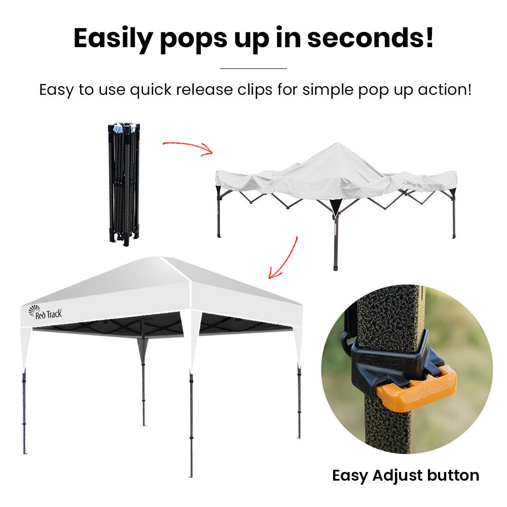 RED TRACK 3.6x2.2m Ultra Compact Folding Gazebo, Carry bag, Portable Outdoor Popup Marquee for Camping Beach, V219-OTDGZBRT23WA