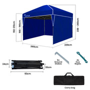 RED TRACK 3.6x2.2m Ultra Compact Folding Gazebo, Walls, Carry bag, Portable Outdoor Popup Marquee for Camping V219-OTDGZBRT2WBA