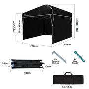 RED TRACK 3.6x2.2m Ultra Compact Folding Gazebo, Walls, Carry bag, Portable Outdoor Popup Marquee for Camping V219-OTDGZBRT2WKA
