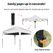 RED TRACK 3x3m Ultra Compact Folding Gazebo, Carry bag, Portable Outdoor Popup Marquee for Camping Beach, V219-OTDGZBRT33WA