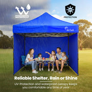 RED TRACK 3x3m Premium Pop Up Gazebo Marquee, Patented Steel Cable Canopy Support System, Wheeled Carry Bag, V219-OTDGZWRT33BB