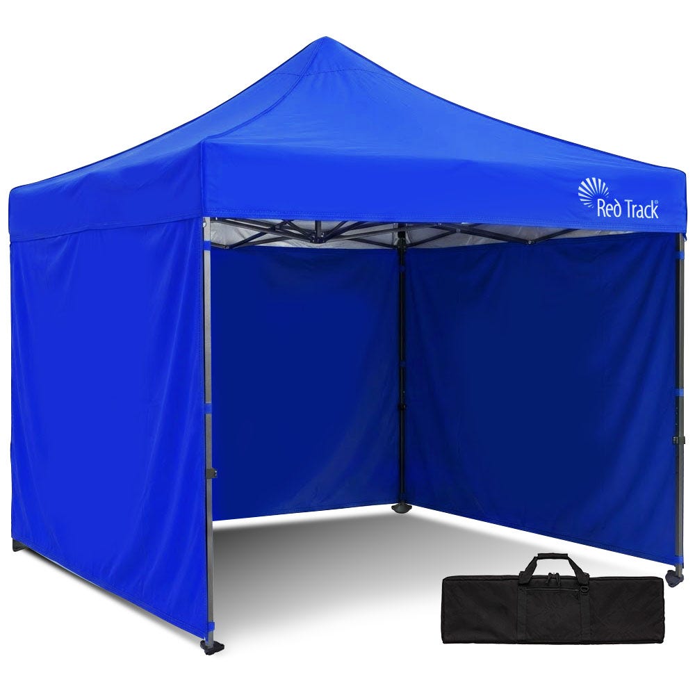 RED TRACK 3x3m Premium Pop Up Gazebo Marquee, Patented Steel Cable Canopy Support System, Wheeled Carry Bag, V219-OTDGZWRT33BB