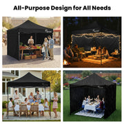 RED TRACK 3x3m Premium Pop Up Gazebo Marquee, Patented Steel Cable Canopy Support System, Wheeled Carry Bag, V219-OTDGZWRT33KB
