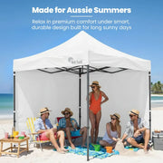 RED TRACK 3x3m Premium Pop Up Gazebo Marquee, Patented Steel Cable Canopy Support System, Wheeled Carry Bag, V219-OTDGZWRT33WB