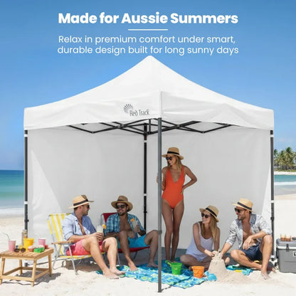 RED TRACK 3x3m Premium Pop Up Gazebo Marquee, Patented Steel Cable Canopy Support System, Wheeled Carry Bag, V219-OTDGZWRT33WB