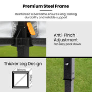 RED TRACK 3x3m Premium Pop Up Gazebo Marquee, Patented Steel Cable Canopy Support System, Wheeled Carry Bag, V219-OTDGZWRT33WB