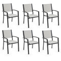 FORTIA 6pc Outdoor Dining Chair Set, for Outside V219-OTDOLSFOS6TA