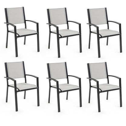 FORTIA 6pc Outdoor Dining Chair Set, for Outside V219-OTDOLSFOS6TA