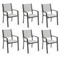 FORTIA 6pc Outdoor Dining Chair Set, for Outside V219-OTDOLSFOS6TA