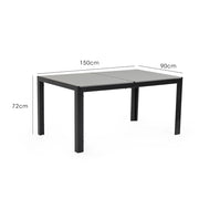 FORTIA 150x90cm Outdoor Dining Table, Rectangular, Furniture for Outside V219-OTDTBLFOS1PA