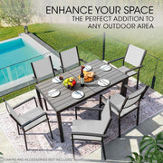 FORTIA 150x90cm Outdoor Dining Table, Rectangular, Furniture for Outside V219-OTDTBLFOS1PA