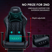 OVERDRIVE Apex Series Reclining Gaming Ergonomic Office Chair with Footrest, Black V219-OVGCFF42A
