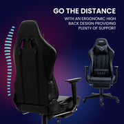 OVERDRIVE Apex Series Reclining Gaming Ergonomic Office Chair with Footrest, Black V219-OVGCFF42A