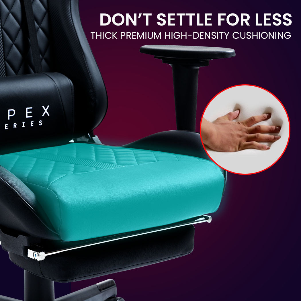 OVERDRIVE Apex Series Reclining Gaming Ergonomic Office Chair with Footrest, Black V219-OVGCFF42A